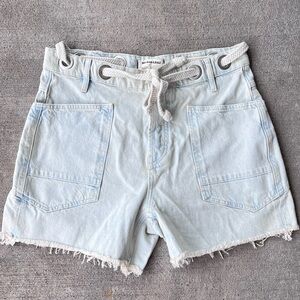 We the free free people moxie denim shorts high waisted rope light wash NWOT